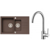Set Alveus (dřez Rock 70 Chocolate 03 + baterie Elza Kartáčovaná ocel) SETA456