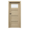 PORTA Doors SET Rámové dvere VERTE PREMIUM A.1 skloMat,3Dfólia Dub Matný + zárubeň PD-VP-A1-DubMat