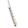 Minka STAIRS Modulové schodisko Vienna buk/sivá, 293,8 cm