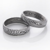 Snubní prsteny kovaná nerezová ocel damasteel DA-1001 (Snubní prsteny kovaná nerezová ocel damasteel DA-1001)
