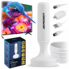 VNÚTORNÁ 360-stupňová ANTÉNA pre POZEMNÚ TV DVB-T2 ULTRA HD 4K filter LTE