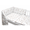 Baby Nellys Mantinel s obliečkami do postieľky, 3D sada - Kačiatko, biela/béžová Velikost povlečení: 135x100