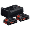 Bosch Professional 2x EXBA18V-40 + GAL 12V/18V-80 akumulátor do náradia a nabíjačka, 4 Ah 1600A0373J; 1600A0373J
