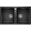 Blanco Zia 9, silgranitový drez 860x500x190 mm, 2-komorový, čierna, BLA-526029
