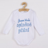 NEW BABY Body s potlačou New Baby Som Vaše splnené prianie - darčekové balenie Veľ. 80