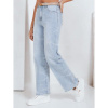 Dámske džínsy so širokými nohavicami, modré