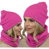 Nastavte čiapku, komín (golf) Alurum/Winter AL2 bezfarebná, fialová, ružová (Módna súprava s alpaca Cap Chimney Fuchsia AL2)
