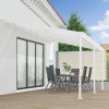 Zahradní hliníková pergola s polykarbonátem 4 x 3 m Goleto 4000W bílá