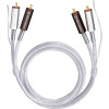 cinch audio prepojovací kábel [2x cinch zástrčka - 2x cinch zástrčka] 0.50 m priehľadná pozlátené kontakty Oehlbach Silver Express Plus; 2600