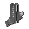 AppleMix LENOVO Flash disk - USB-A + USB-C pre zariadenia Apple - 64 GB - kovový - sivý