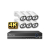 Techage IP - 6 kamerový set 8 MPx BULLET-WLI 2 TB pevný disk Bez káblov