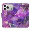 Flip pouzdro iSaprio - Apple iPhone 17 Pro - Purple Marble s kapsičkami na karty (Flipové knížkové pouzdro, obal, kryt iSaprio s přihrádkami na karty a motivem)