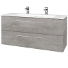 Dreja Umývadlova skrinka GIO SZZ2 120 - D01 Betón / Úchytka T02 / D01 Betón