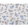 Stoklasa Bavlněná plenkovina / mušelín pejsci METRÁŽ - (298T) bílá