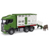 Auto Bruder 3548 Scania Super 560R nákladné vozidlo na prepravu zvierat s 1 kravou