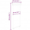 vidaXL Bočná markíza na balkón 65x250 cm, čierna - Čierna - 25993-167285