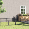 zahrada-XL Koterec pre psy čierny 21 m² oceľ 3082131