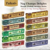 Vonné tyčinky Tulasi Nag Champa Delights, 12 vôní (15 tyčiniek/vôňa, 180 tyčiniek)
