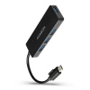 AXAGON HUE-G1C, 4x USB 3.2 Gen 1 SLIM hub, kábel Type-C 14cm napevno HUE-G1C
