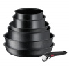 Tefal Súprava hrncov INGENIO BLACK STONE L3998702, sada 7 kusov, čierna farba, hliník