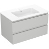 Mexen Orio kúpeľňová skrinka 80 cm s umývadlom Otis, 2 zásuvky, sivá matná/biela matná - 91A10-08047-2-BFF62-W18M01