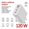 EMOS USB adaptér do siete PD, 1x USB-A a 3x USB-C, 120 W max. V06G120