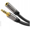 PremiumCord HQ tienený predlžovací kábel Jack 3.5mm - Jack 3.5mm M/F 1,5m (kjqmf015)