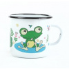 BELIS Smaltovaný hrnček detský 8 cm Žabka 350 ml