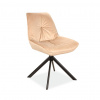SIGNAL MEBLE Jedálenská stolička BOOGIE I VELVET, čierny mat/béžová bluvel 28