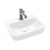 Villeroy & Boch O.novo Umývadielko na dosku, 45x37 cm, bez prepadu, otvor na batériu, AntiBac, CeramicPlus, alpská biela 43444LT2