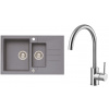 Set Alveus (dřez Rock 70 Steel 04 + baterie Elza Kartáčovaná ocel) SETA457