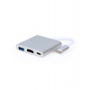 GEMBIRD Multi-adapter USB typu C, stříbrný (A-CM-HDMIF-02-SV)