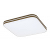 Rabalux Biele stropné LED svietidlo Oscar2 Star s dekórom dreva hranaté 330x330mm 18W 71178
