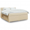 Box spring postel s matrací krémová 180x200 cm textil Krémová 3289854