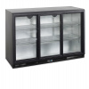 TEFCOLD Minibar | BA 30 S-3 | s presklenými posuvnými dverami – 288 l – čierny, 288 l