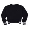 Converse WOMENS ASYMMETRICAL RIB CREW čierna,biela Dámska mikina XS