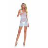 Passion BS113 white - Bodystocking Farba: Biela, Veľkosť: S/L