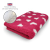 DRYBED Premium Vet Bed Valentín fuchsia s bielymi srdiečkami 150 x 100 cm
