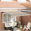 zahrada-XL Ručne ovládaná markíza Béžová 350x250 cm, vidaXL Náhradná tkanina pre markízu 3.5x2.5 m Béžová 3330343
