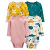 CARTER'S Body dl. rukáv Floral dievča 4ks NB /veľ.56 1M092810_NB