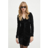 Šaty Guess IVANA čierna farba, mini, priliehavé, W5RK30 KCM62 W5RK30.KCM62 XL