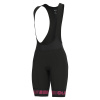 ALÉ Cycling Clothing ALÉ Graphics PRR Strada W, Black/ Fluo pink Veľkosť: XS Dámske cyklo nohavice s trakmi