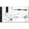 poloosa délka 945mm, 25 drážek u kola, 26 drážek u převodovky, manuální převodovka M6, AVORD - Francie P 4407P10