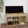 Lavica na topánky s vankúšom dub sonoma 80x30x47 cm drevotrieska-ForU-326762