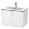 Duravit Brioso - Umývadlová skrinka Compact, 44x62x39 cm, 1 zásuvka, lesklá biela BR401002222