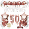 Balóny na párty - Sada 50. narodeniny balóniky menom Rose zlaté + (Balóny na párty - Sada 50. narodeniny balóniky menom Rose zlaté +)