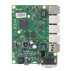 Mikrotik RB450Gx4 router zapojený do sítě Gigabit Ethernet Zelená