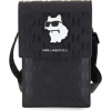 Púzdro Karl Lagerfeld Saffiano Monogram Wallet Phone Bag Choupette NFT, čierne