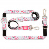 Max&Molly Multi-Leash Cherry Bloom - odnímateľné vodítko pre psa, zaujímavý vzor, 200cm - L