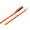 Nobby Krátke nylónové vodítko Soft Grip pre psa L-XL oranžové 120cm/25mm
